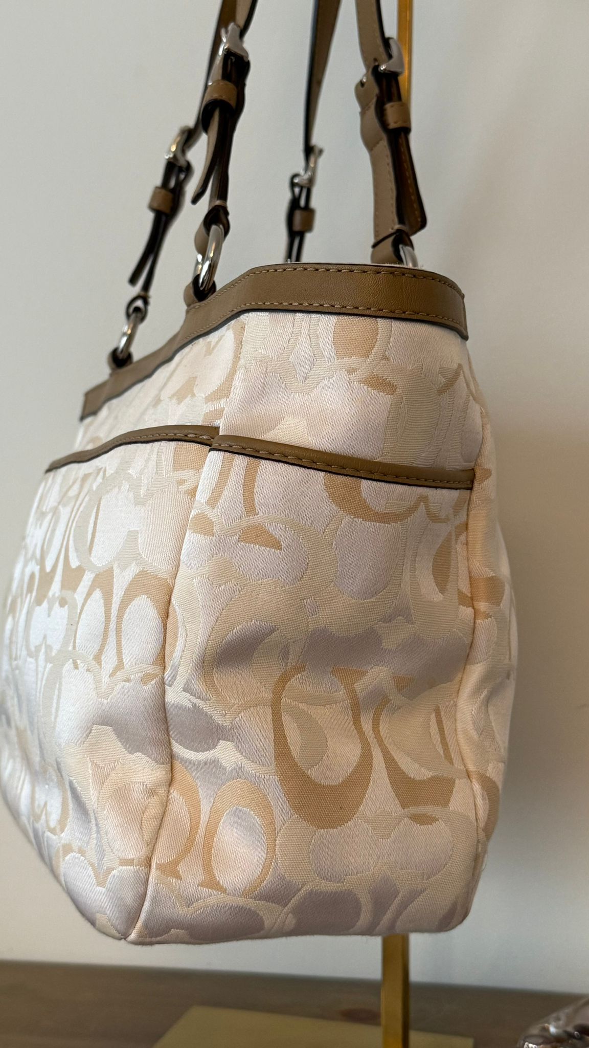 Coach Signature Ivory Tote Bag