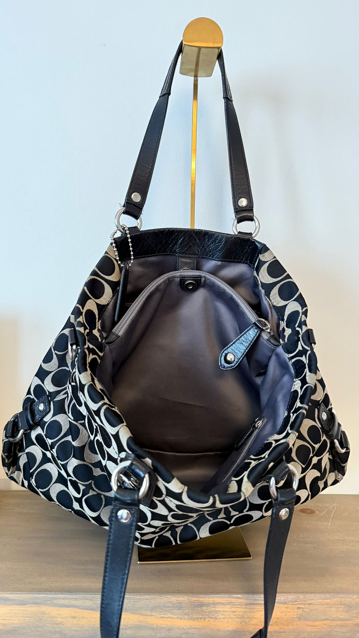 Coach Signature Black Carryall