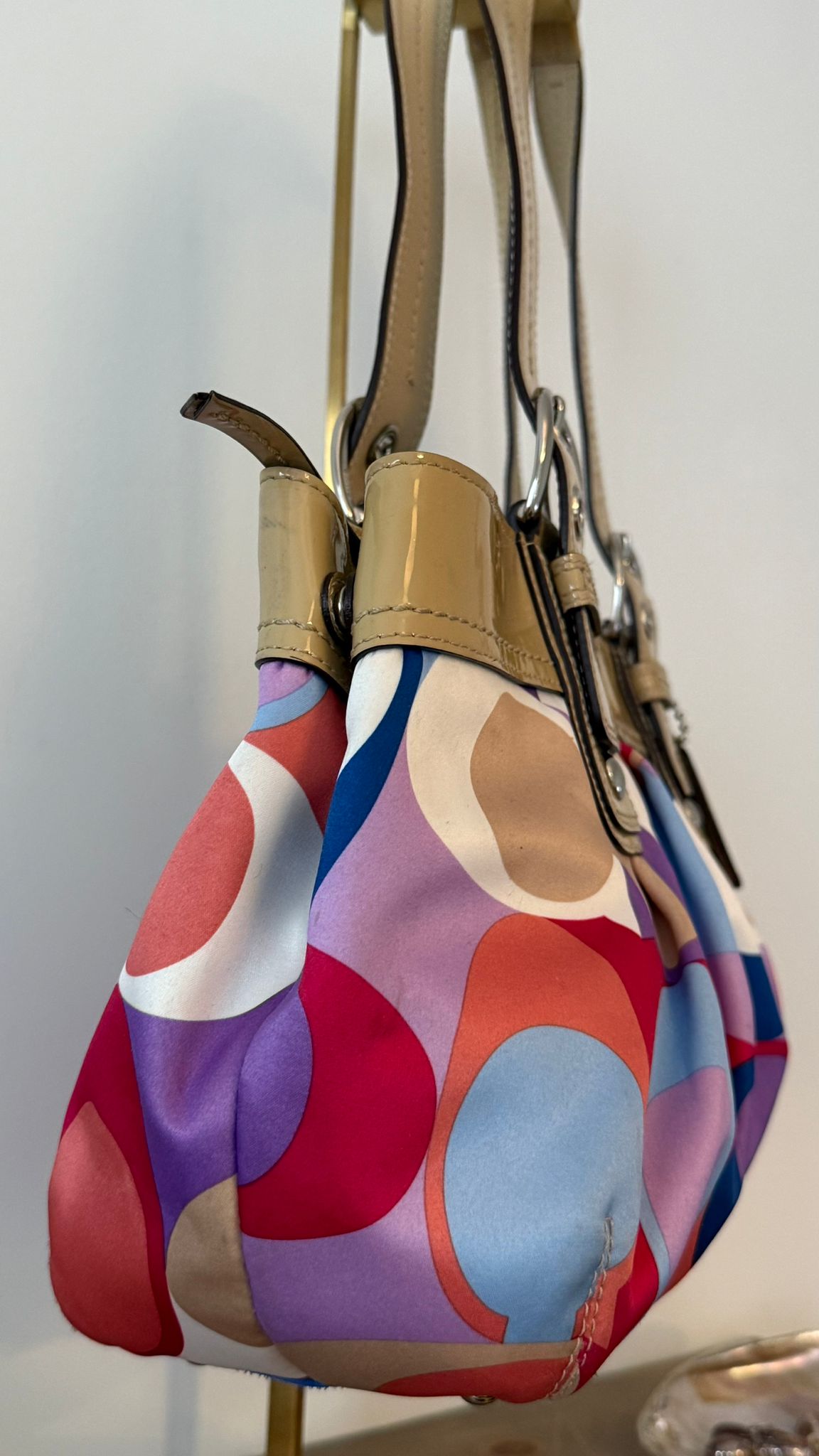 Coach Satin Multicolor Tote Bag