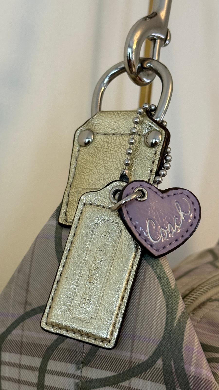 Coach Pastel Plaid Hobo Bag