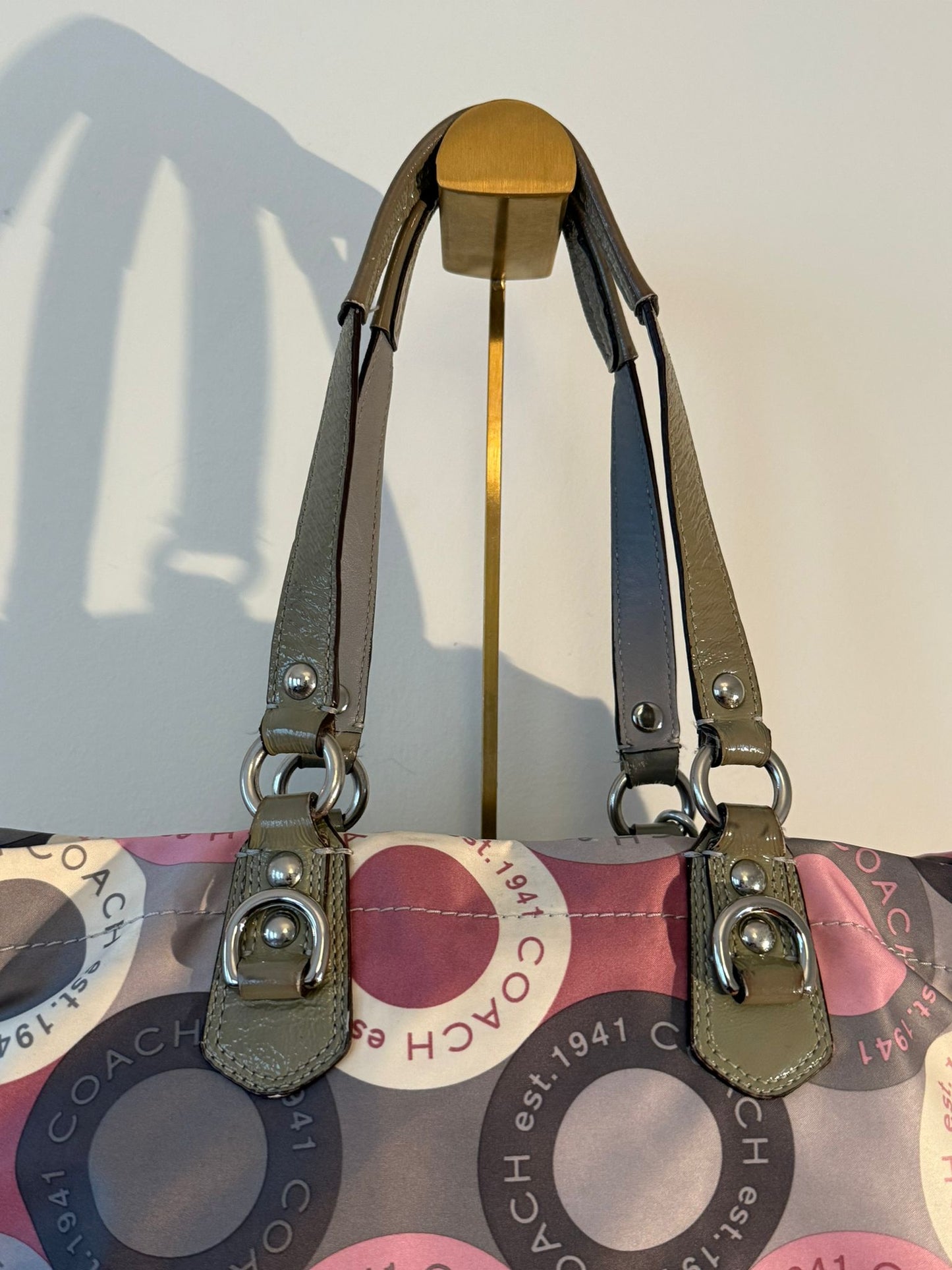 Coach Pink Grey Ashley Bag