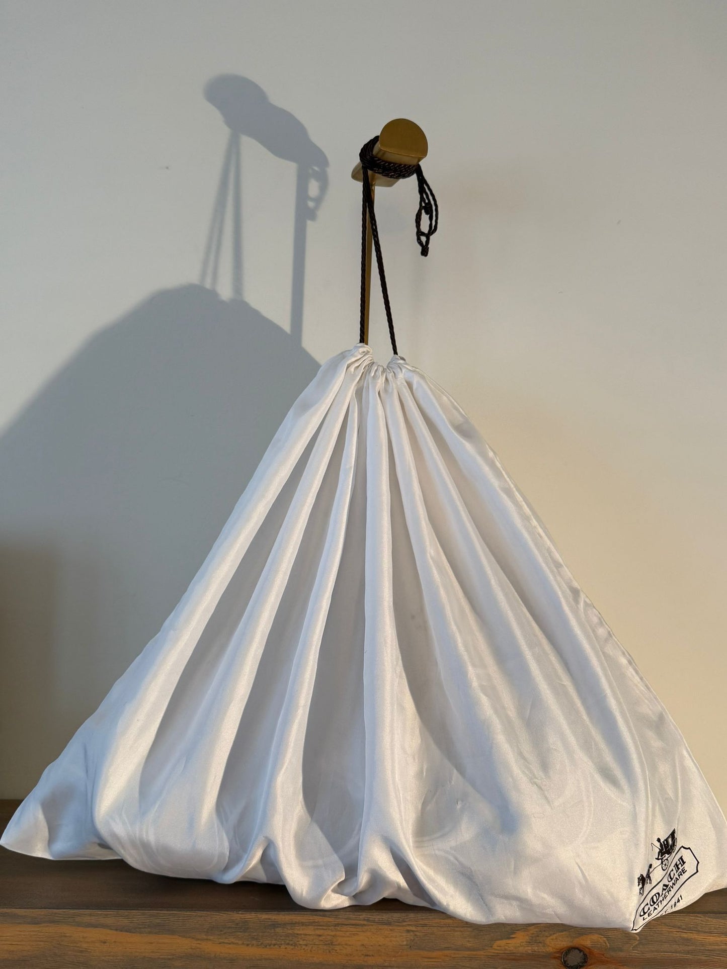 Coach Satin Taupe Signature Tote Bag