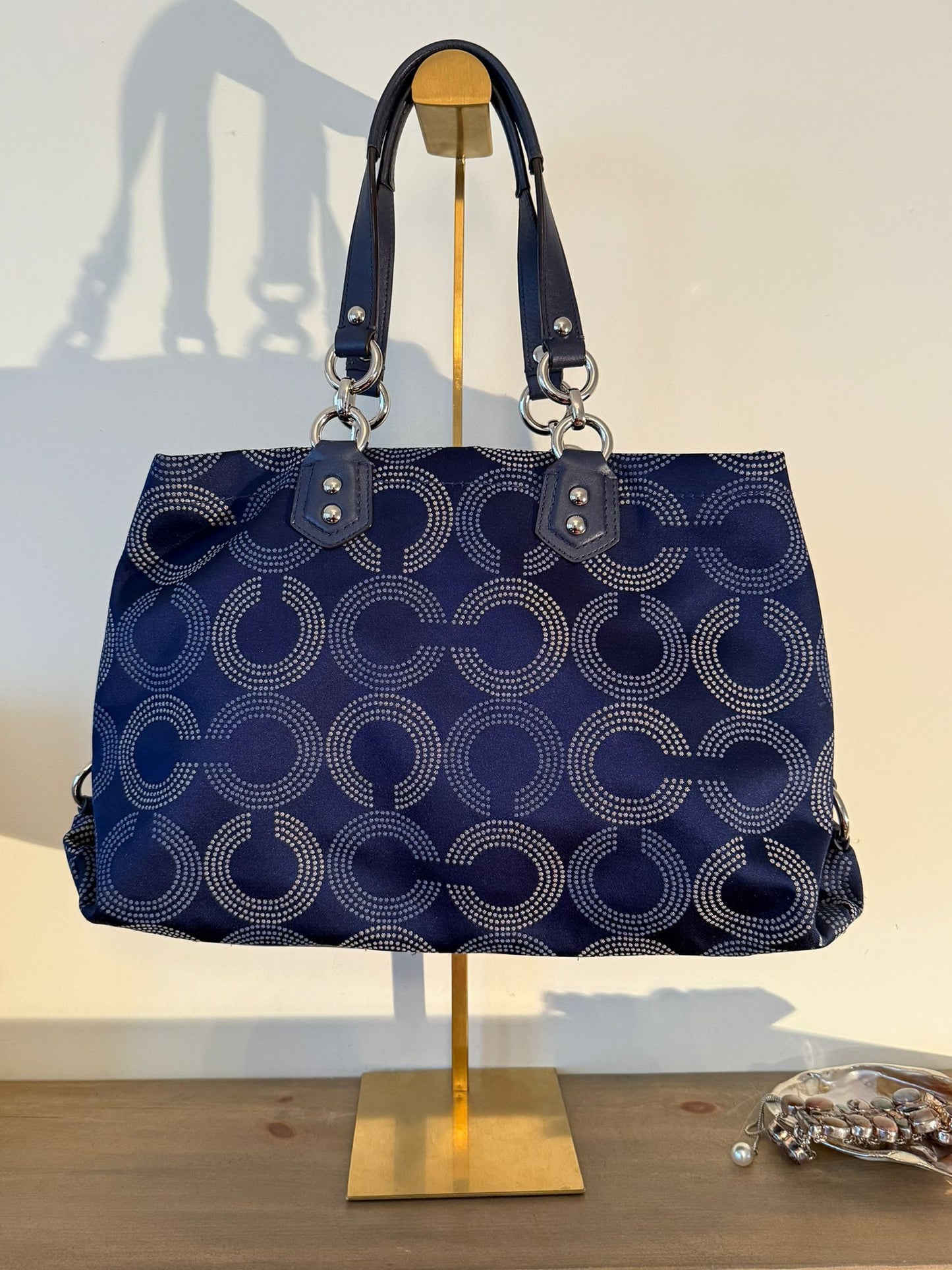 Coach Ashley Op Navy Satchel & Wallet Set