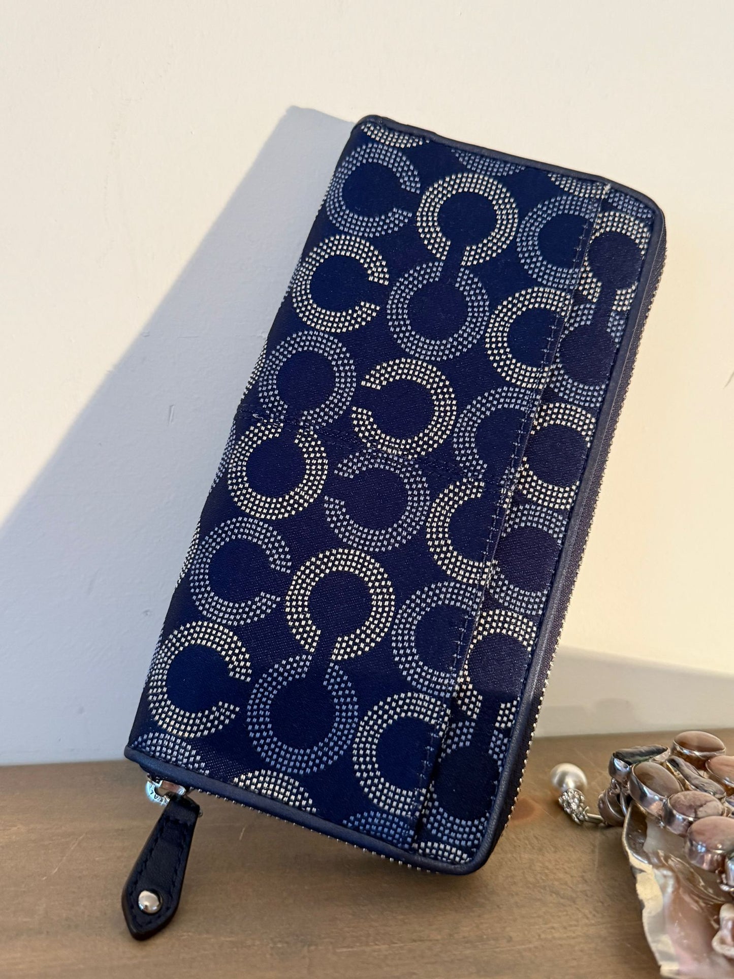 Coach Ashley Op Navy Satchel & Wallet Set