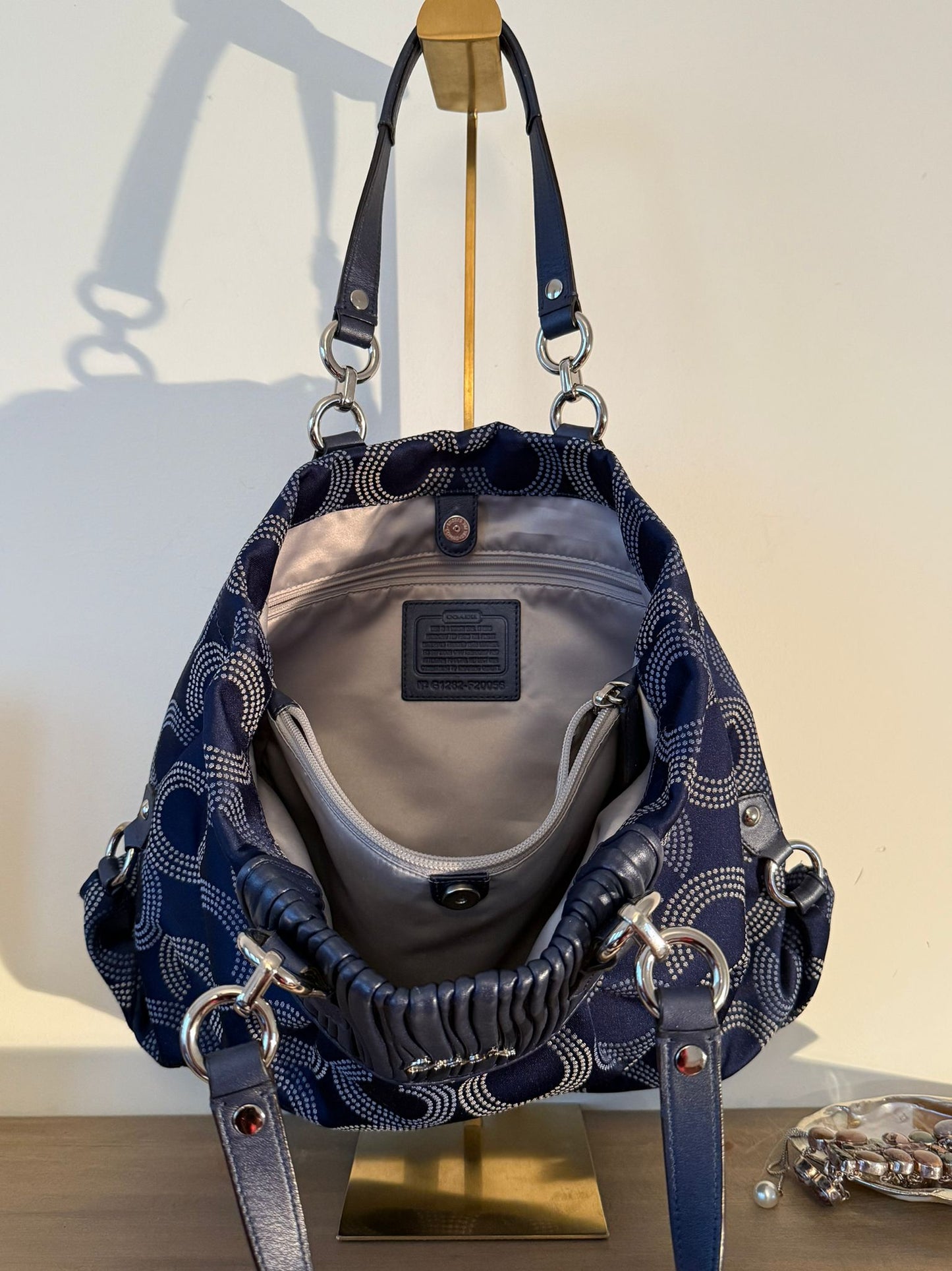 Coach Ashley Op Navy Satchel & Wallet Set