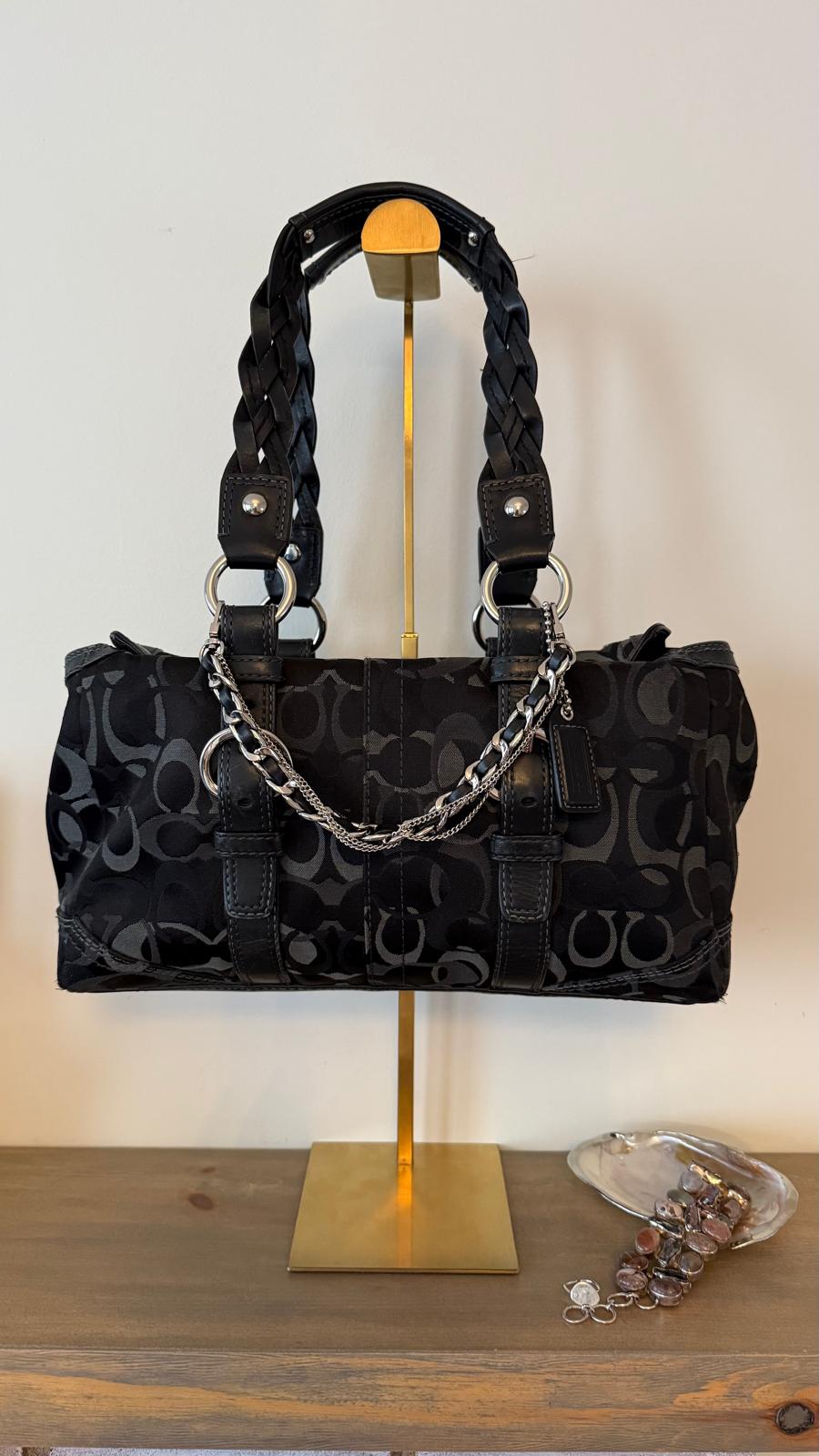 Coach Signature Black Satchel