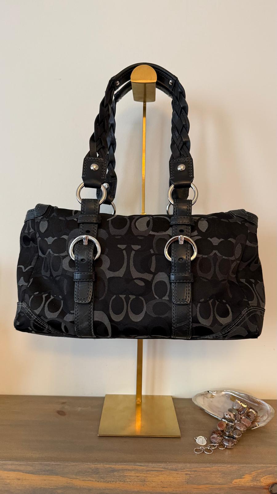 Coach Signature Black Satchel