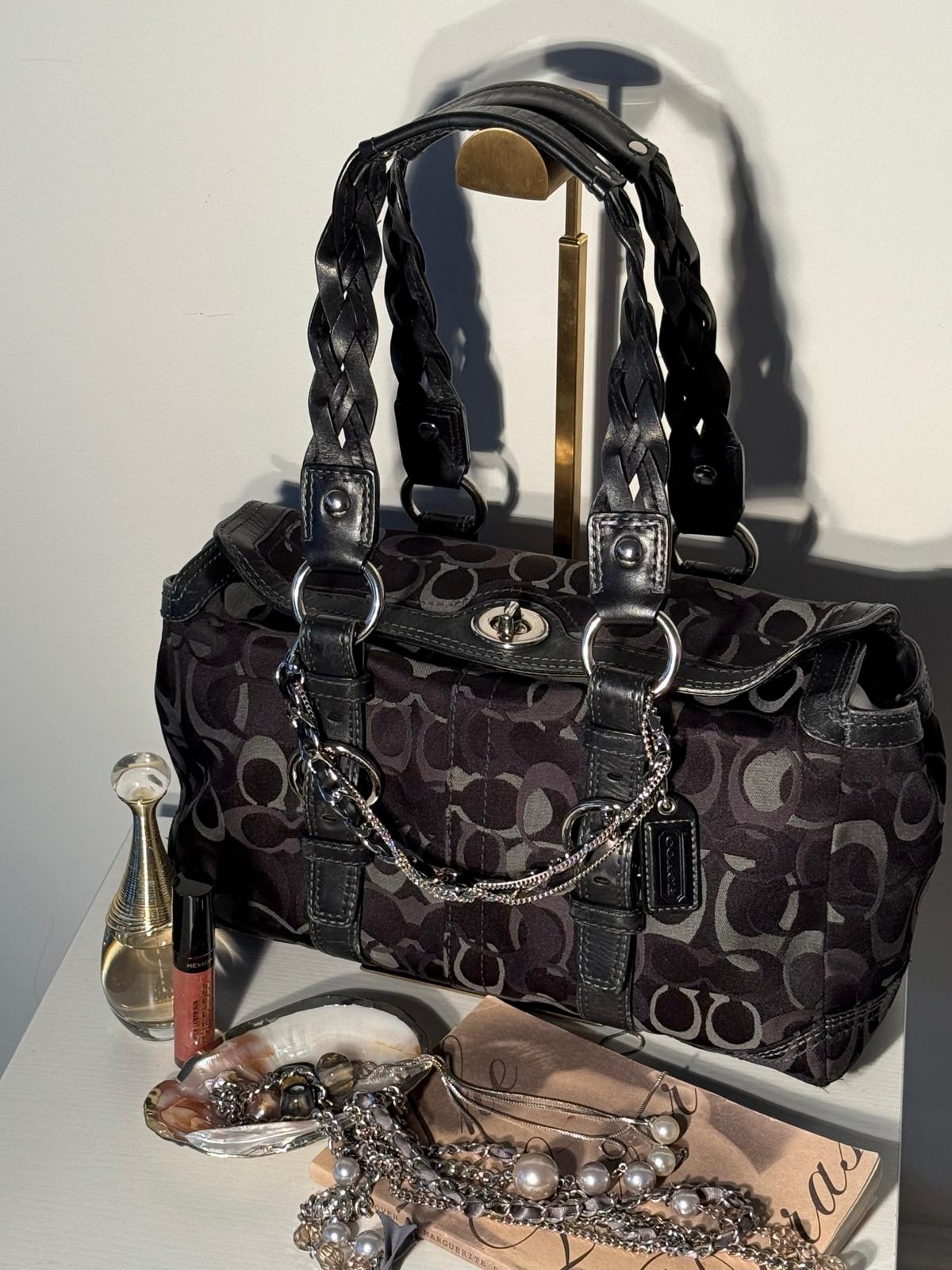 Coach Signature Black Satchel