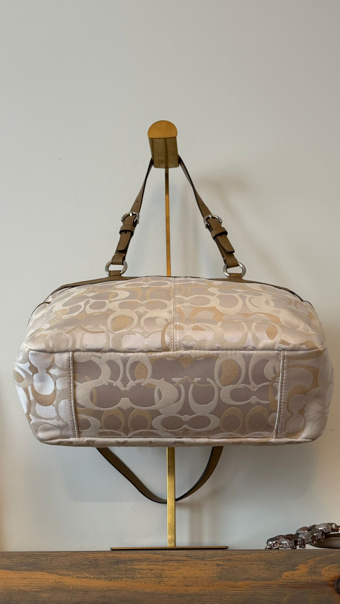 Coach Signature Ivory Tote Bag