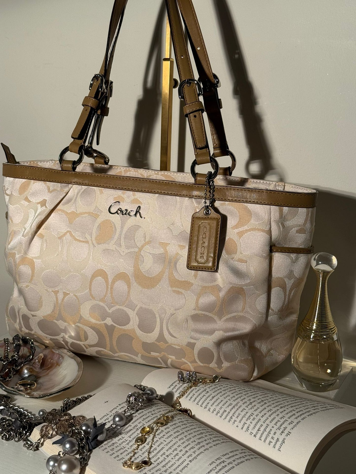Coach Signature Ivory Tote Bag