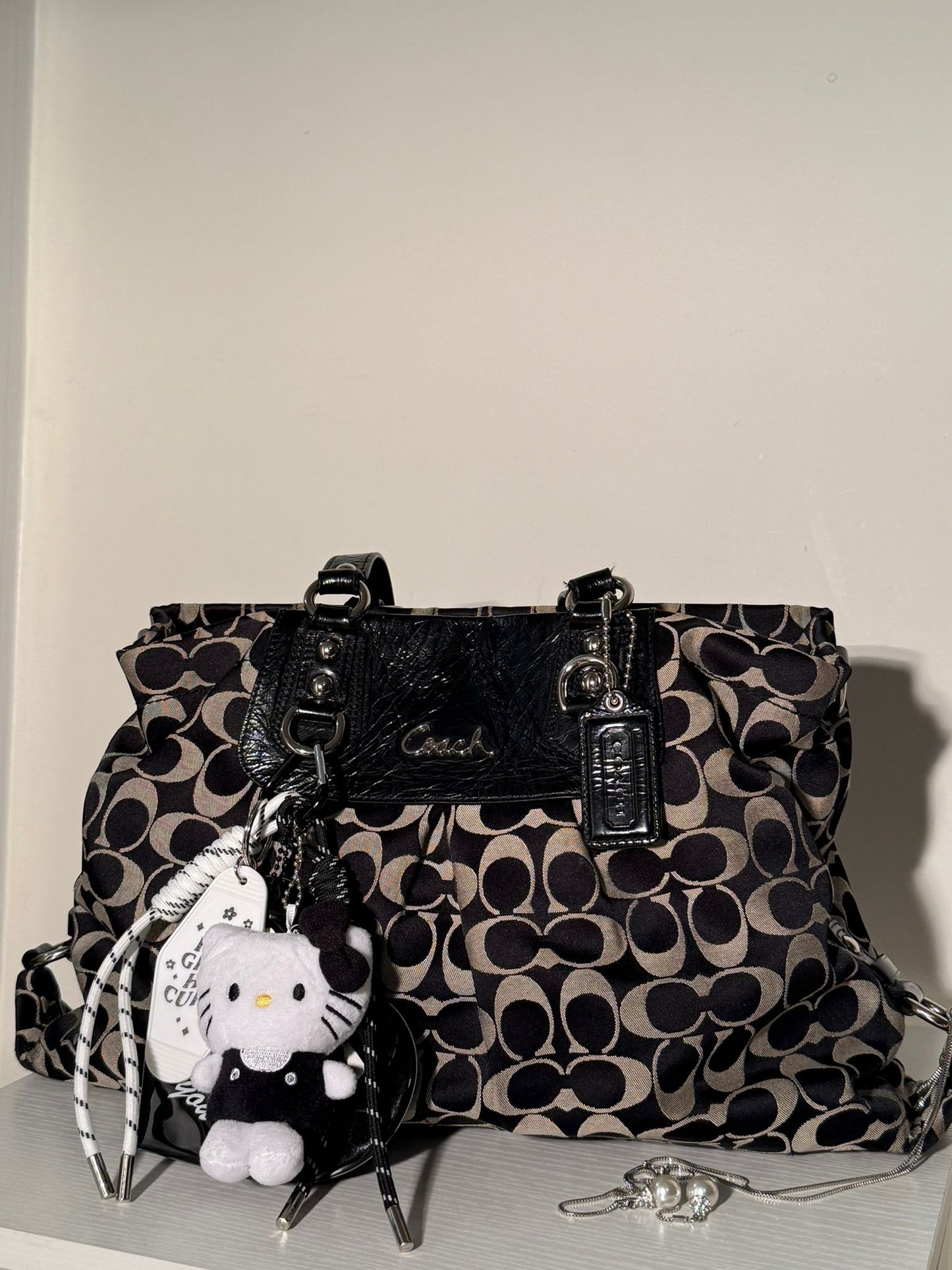 Coach Signature Black Carryall