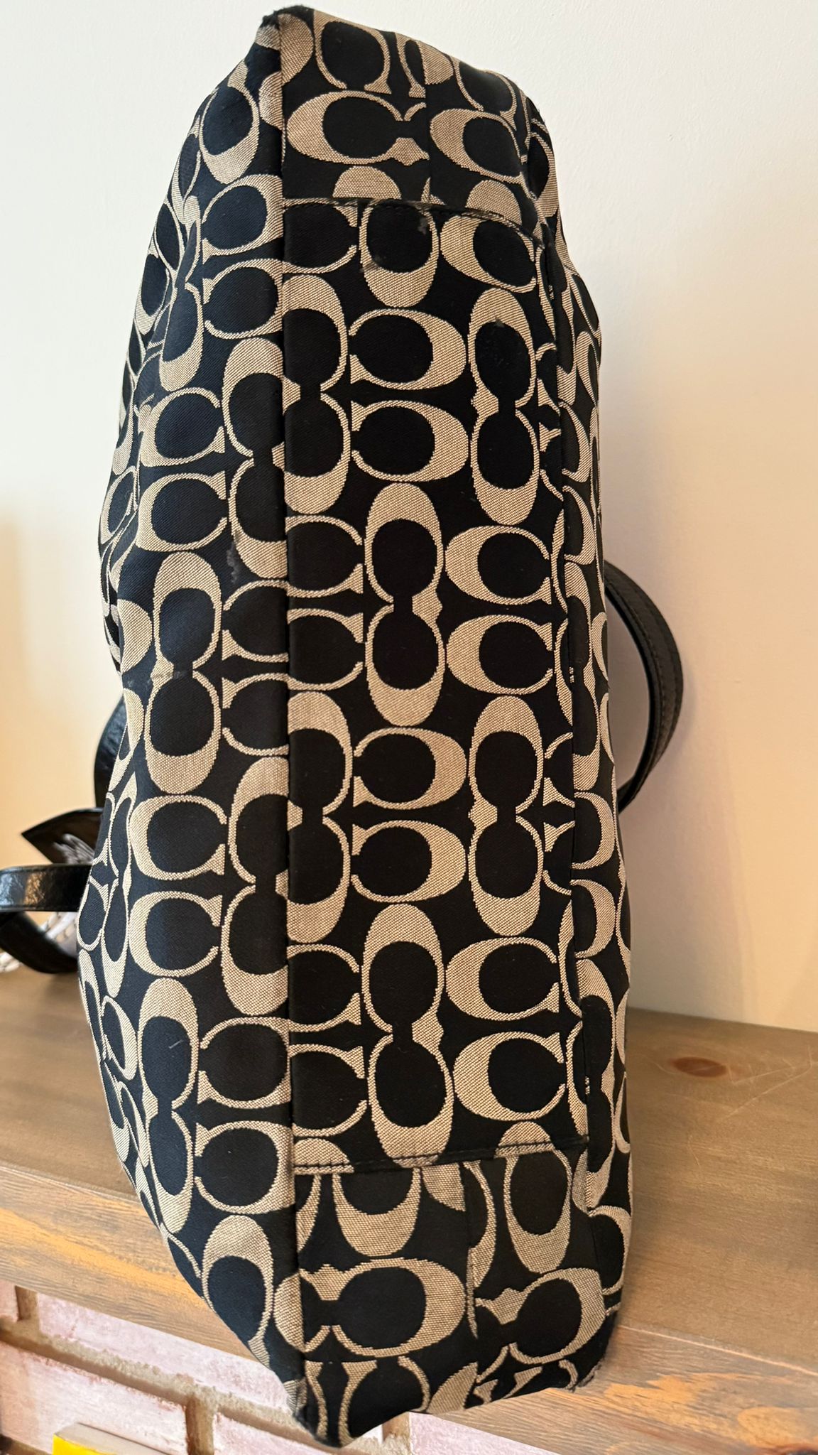 Coach Signature Black Carryall