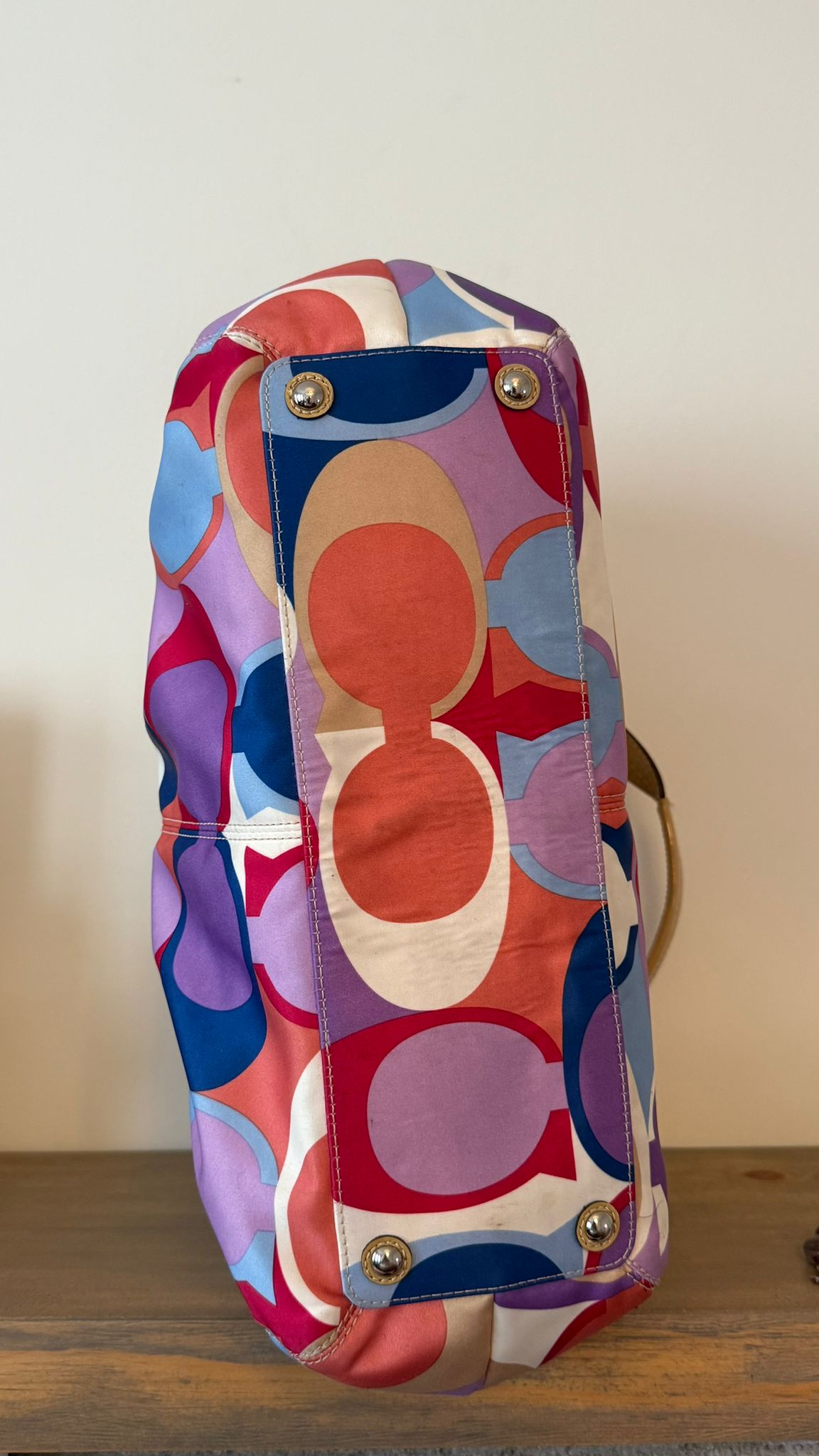 Coach Satin Multicolor Tote Bag