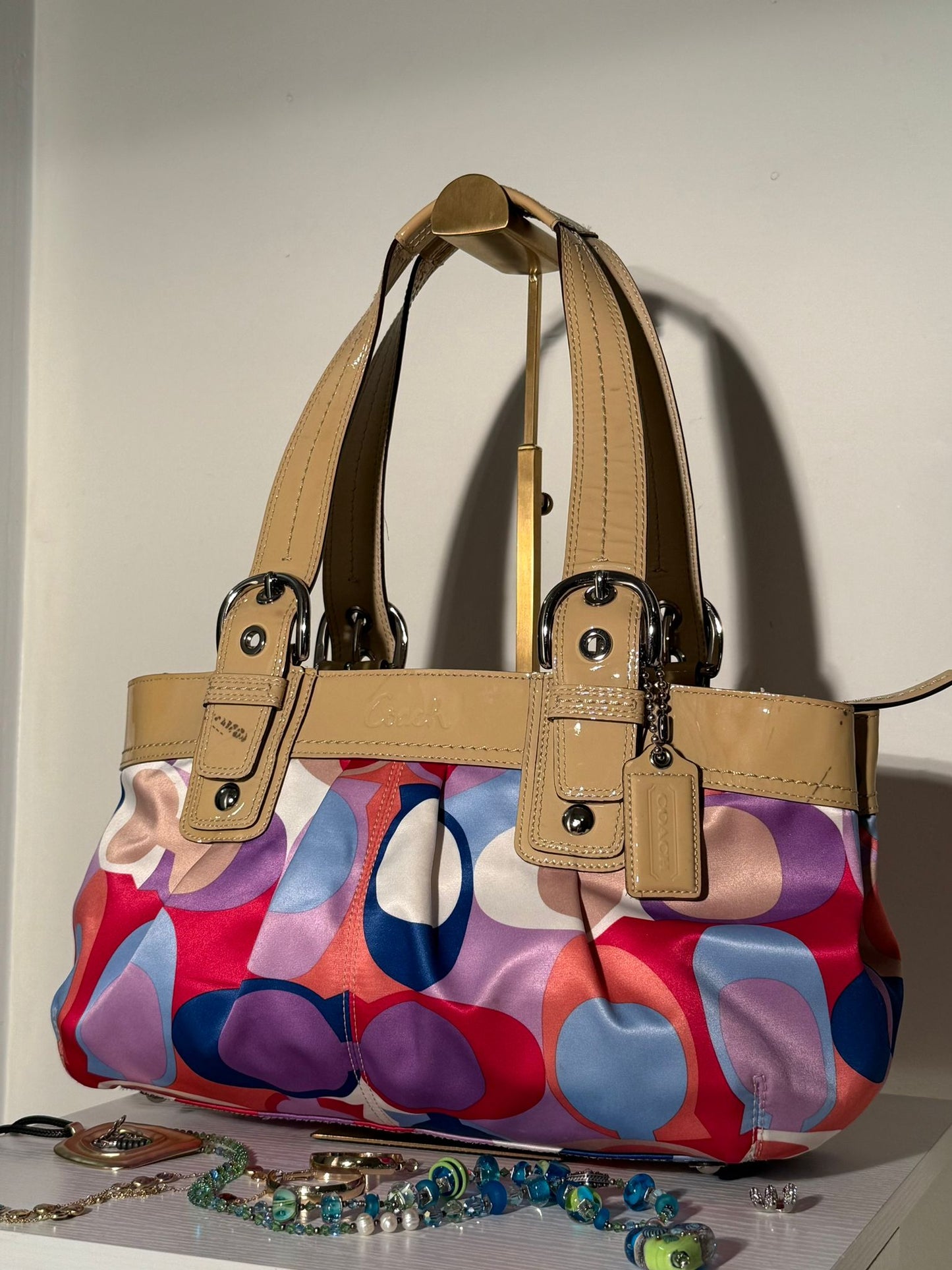 Coach Satin Multicolor Tote Bag