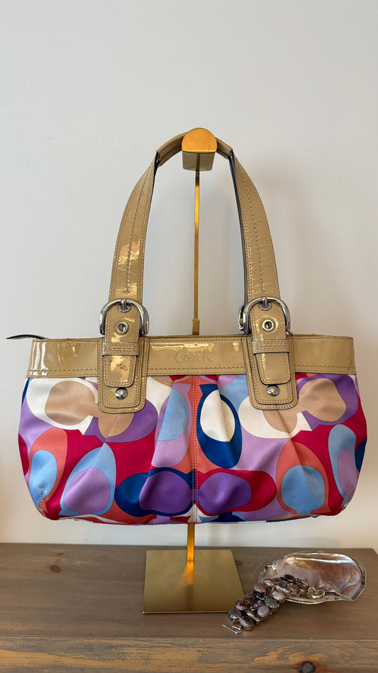 Coach Satin Multicolor Tote Bag