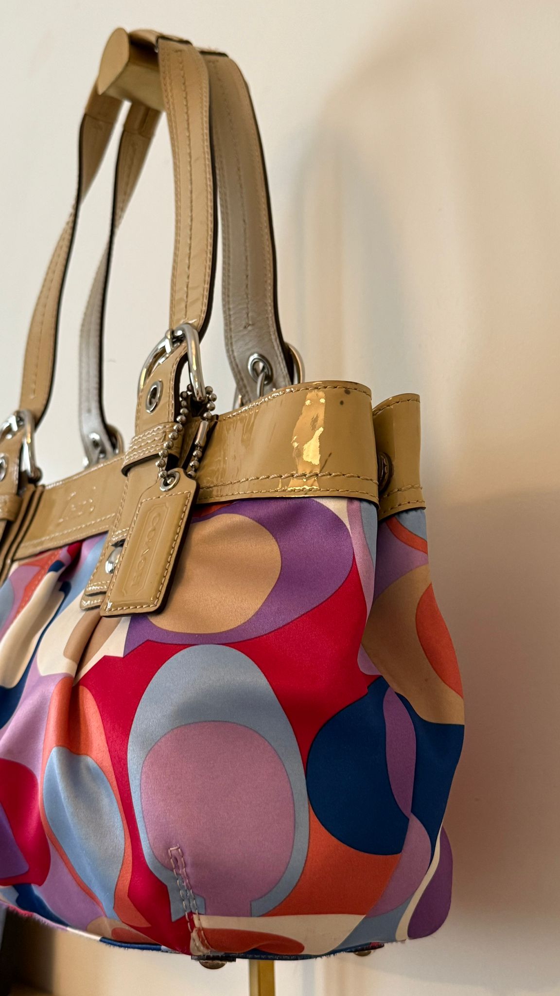 Coach Satin Multicolor Tote Bag