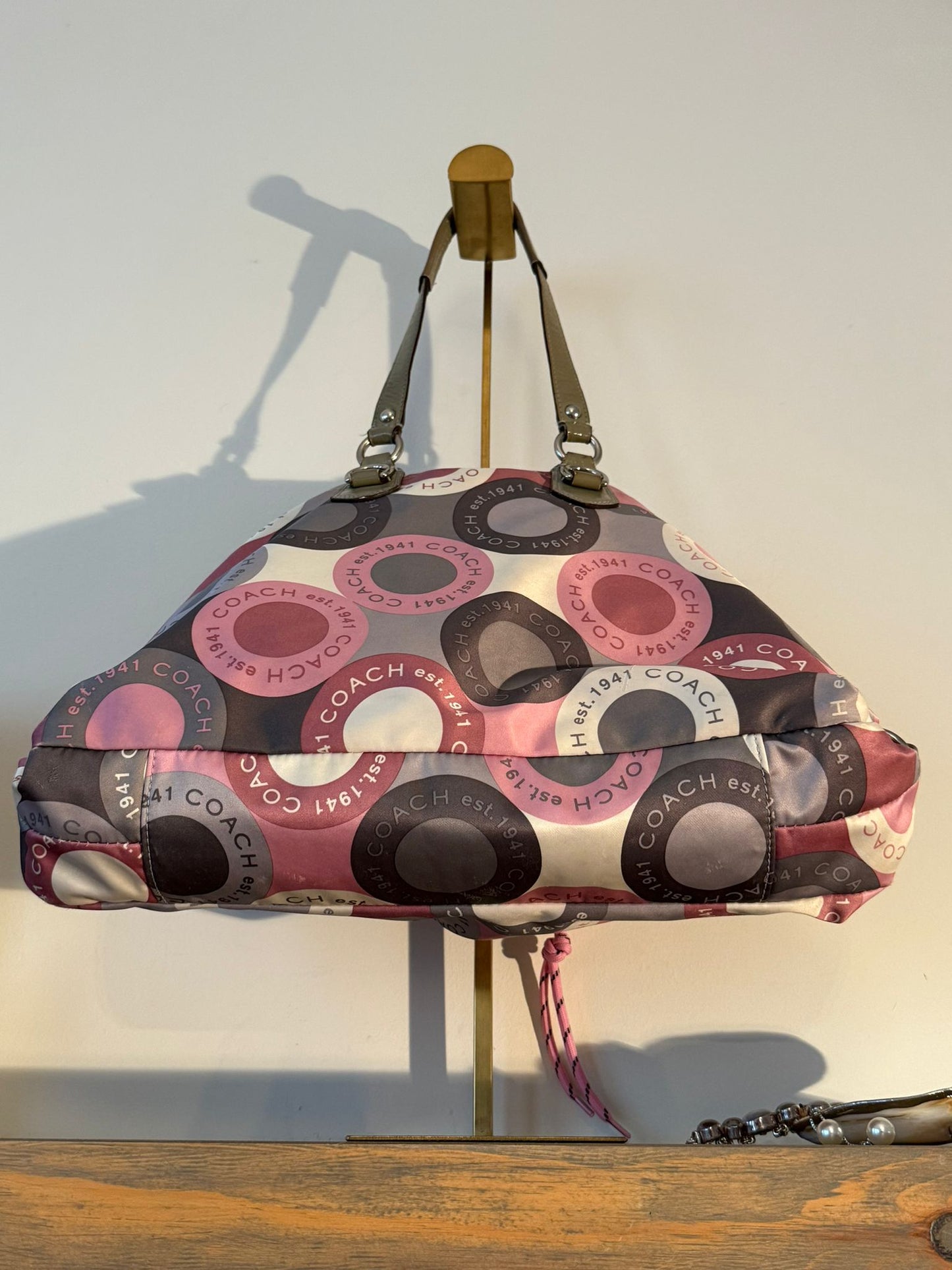 Coach Pink Grey Ashley Bag