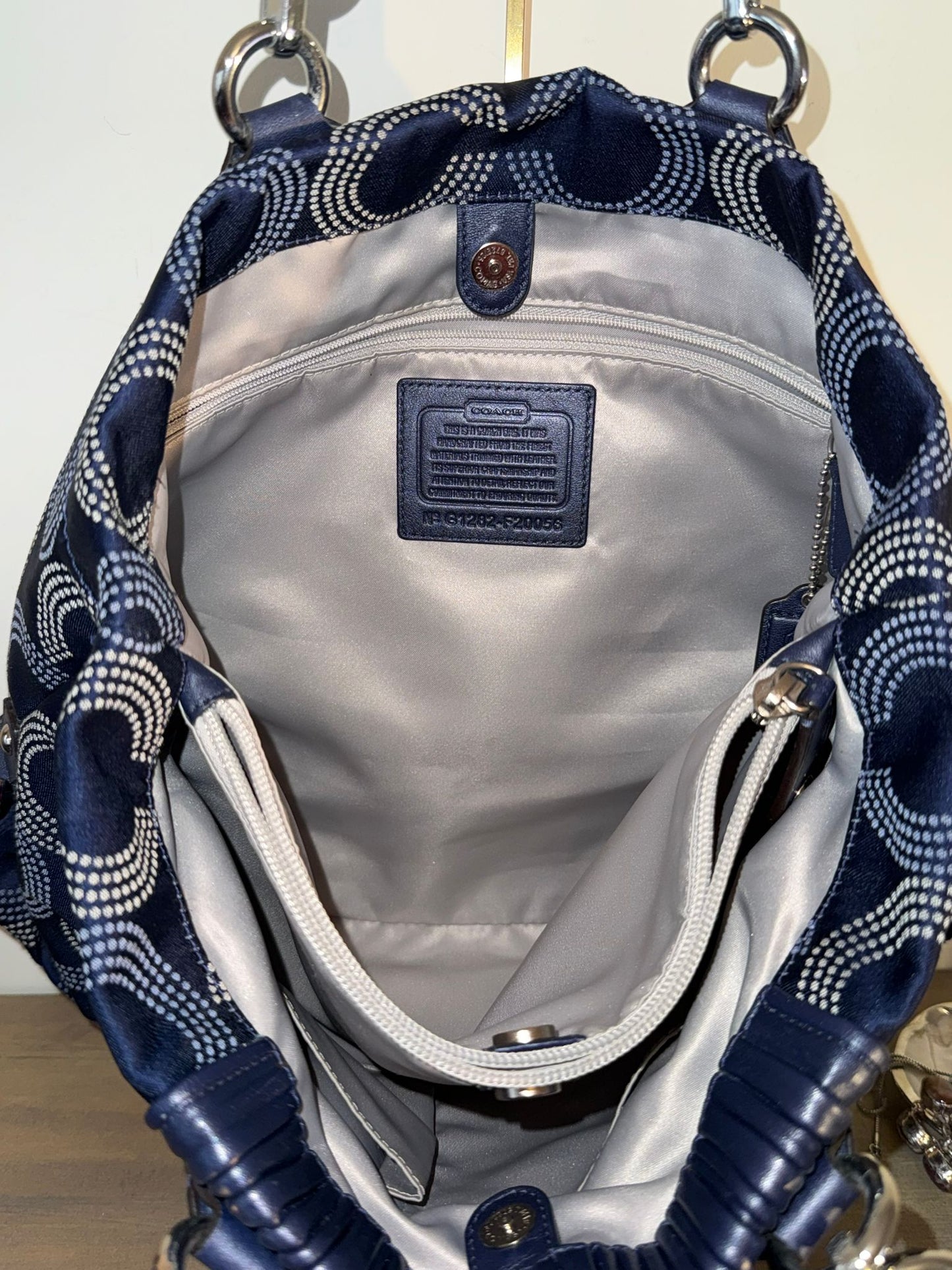 Coach Ashley Op Navy Satchel & Wallet Set