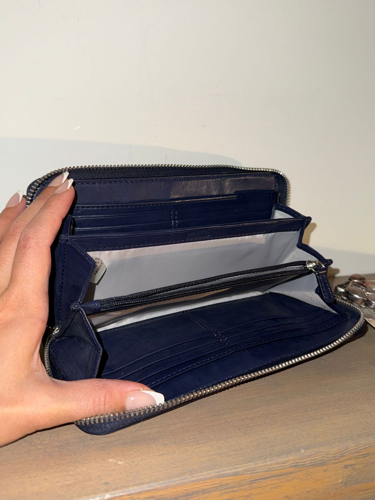 Coach Ashley Op Navy Satchel & Wallet Set