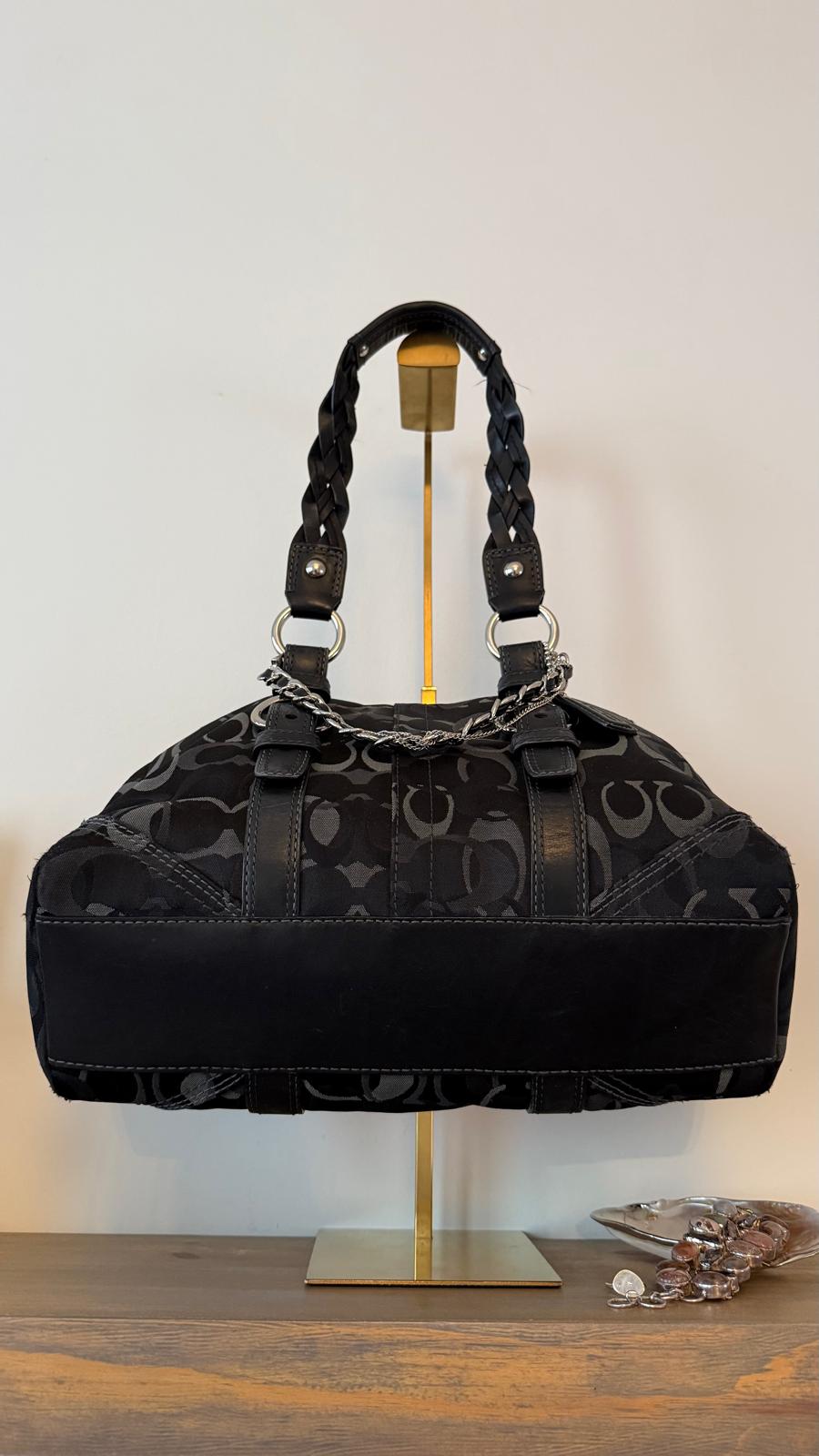 Coach Signature Black Satchel