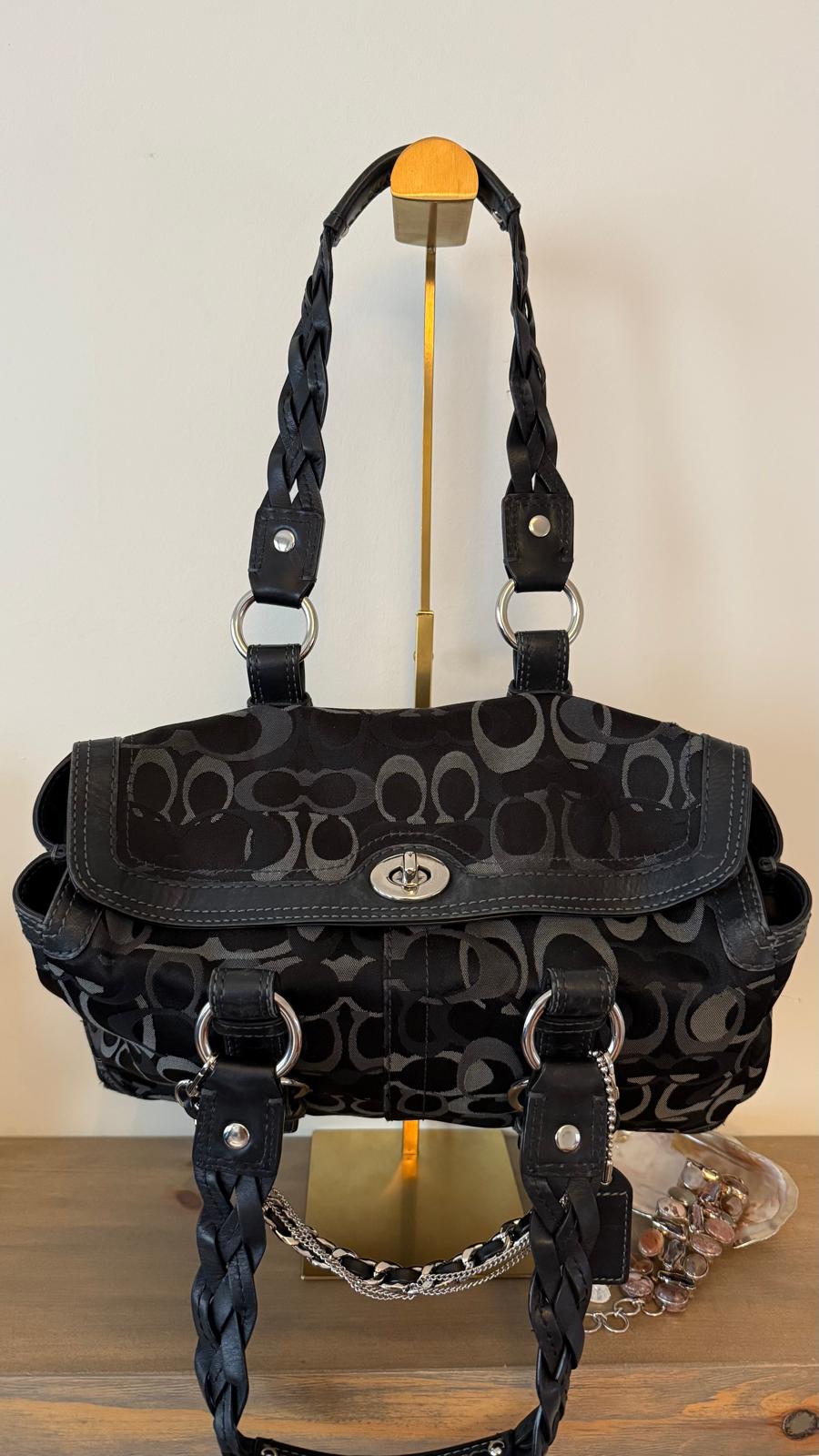 Coach Signature Black Satchel