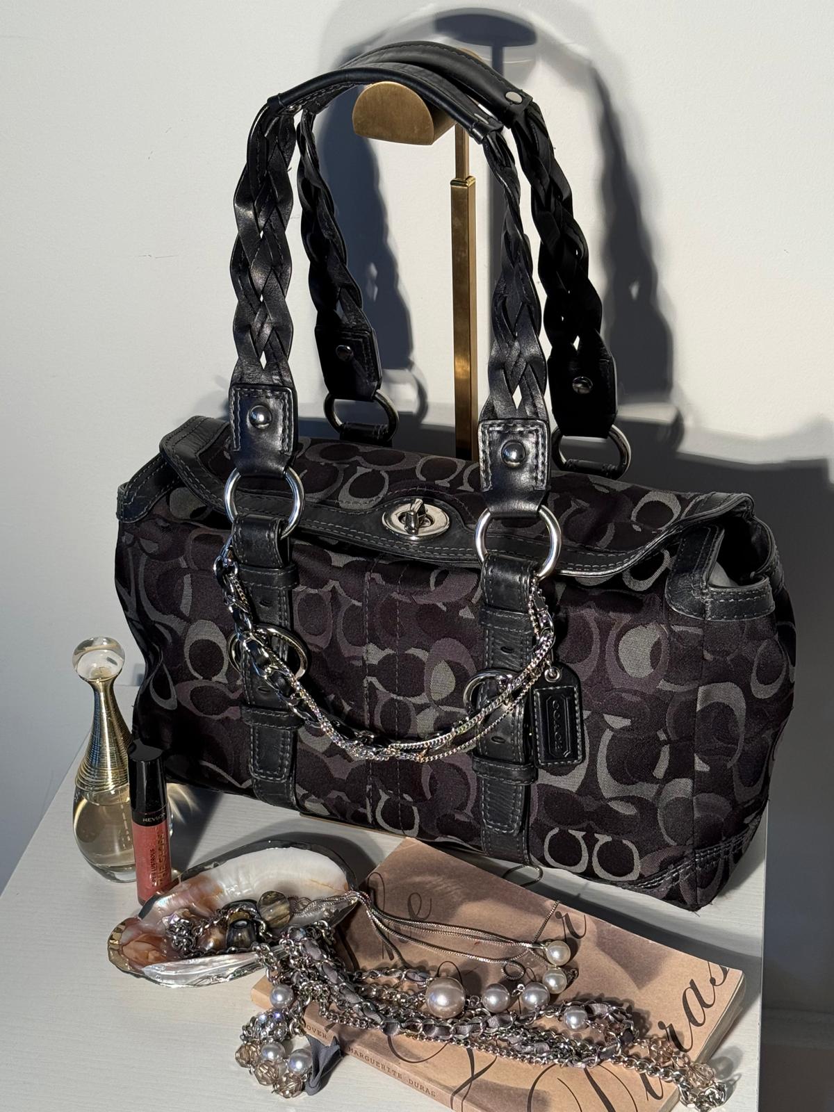 Coach Signature Black Satchel